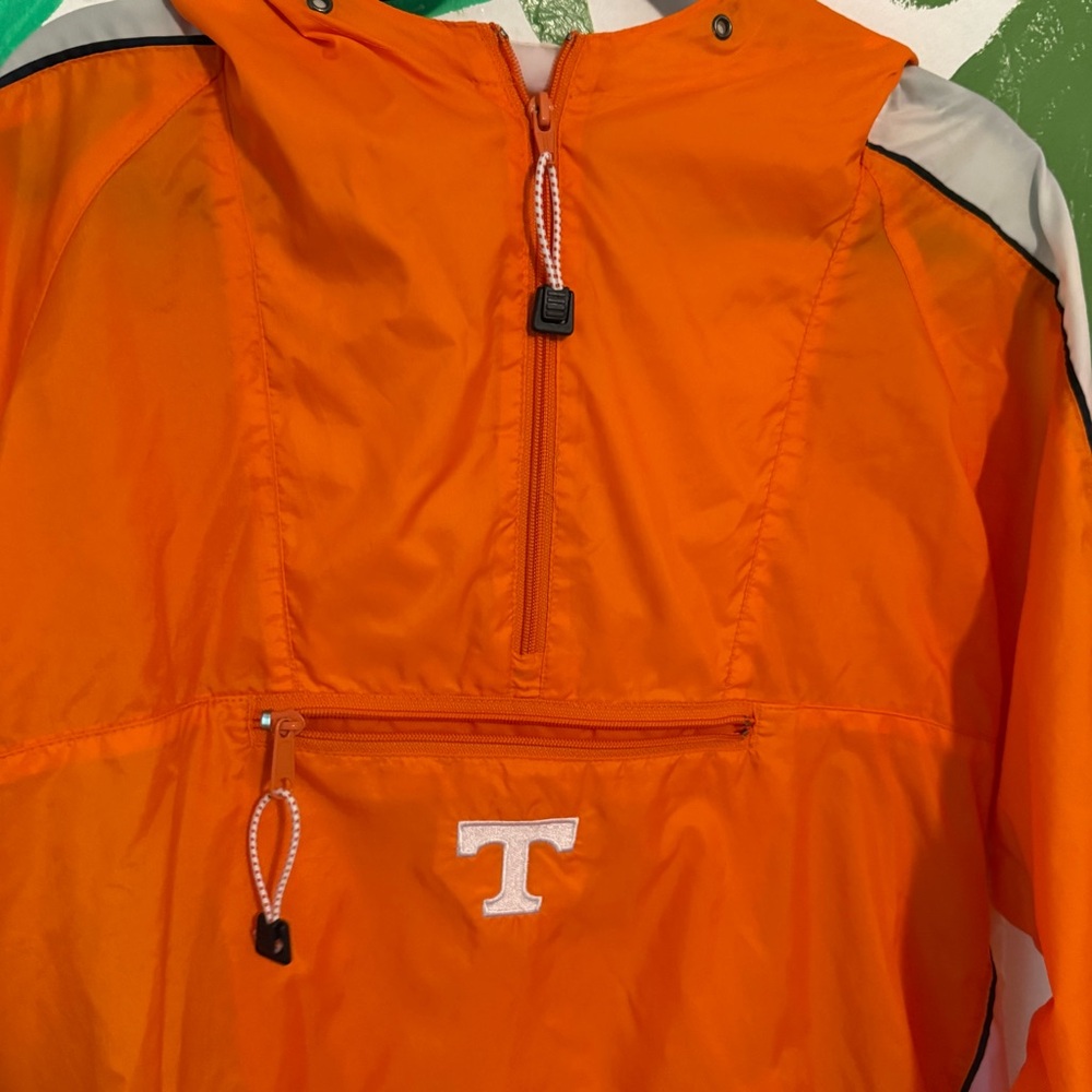 University of Tennessee Volunteers Orange Pullover Windbreaker Jacket - Picture 3 of 7